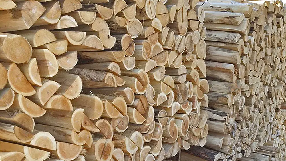 Halbrundriegel aus Robinienholz