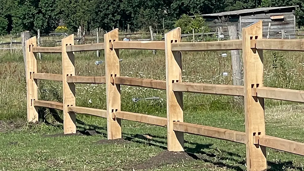 Q Timber Robinienholz Paddockzaun Post and Rail aus Robinie